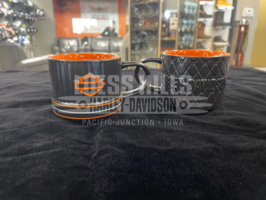 Harley-Davidson Open Bar & Shield Embossed Coffee Mug Set