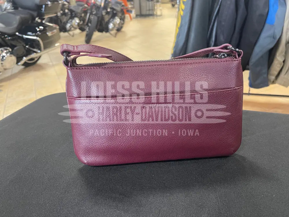 Harley-Davidson Ox Blood Push Lock Crossbody Purse MHW074