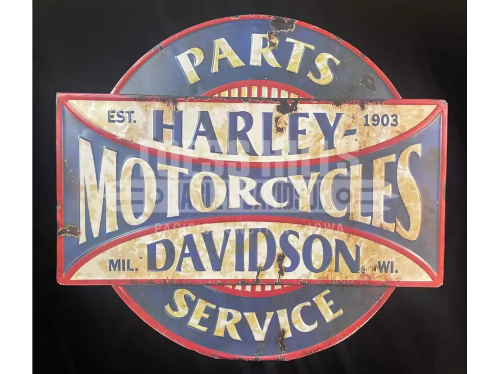 Harley-Davidson Parts & Service Two-Tiered DistressedTin