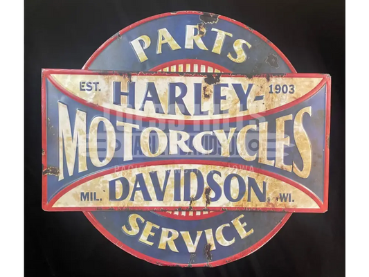 Harley-Davidson Parts & Service Two-Tiered DistressedTin