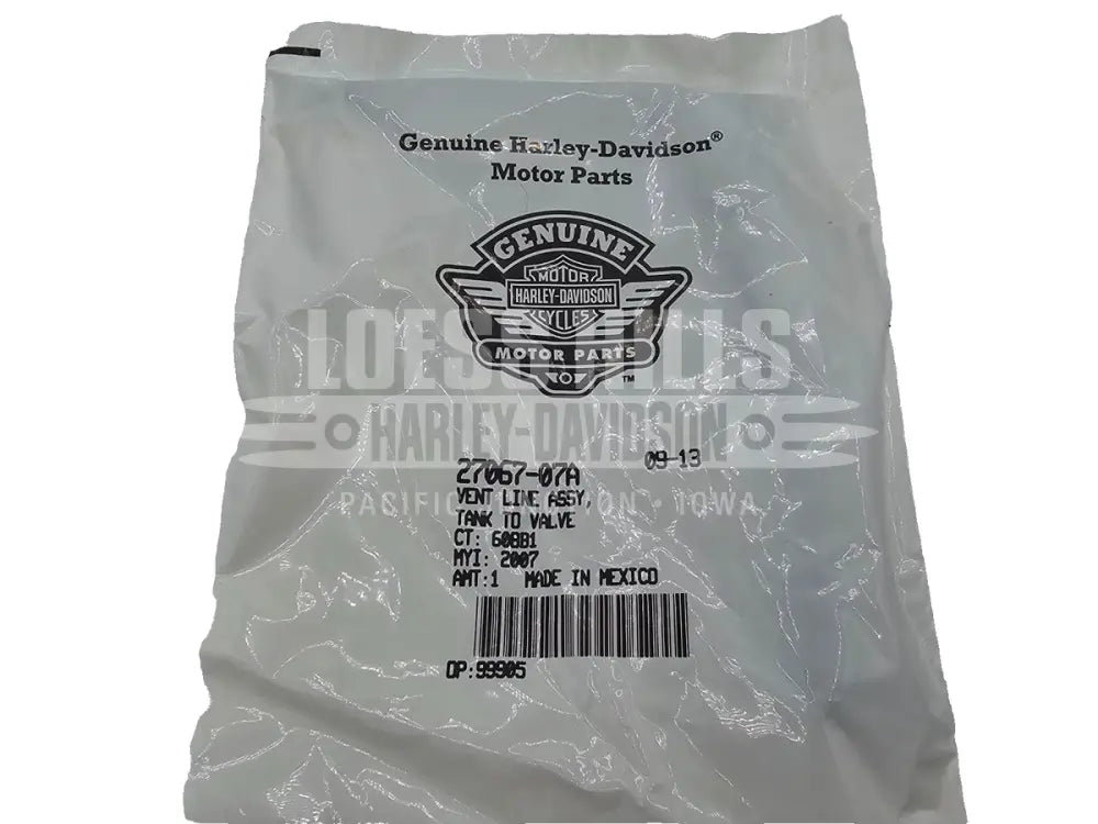 HARLEY-DAVIDSON VENTLINE ASY TANK-TO-VALVE 27067-07A - FUEL