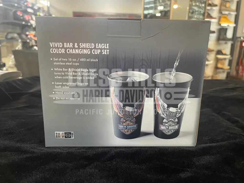 Harley-Davidson Vivid B&S Eagle Metal Cup Set HDX-98673