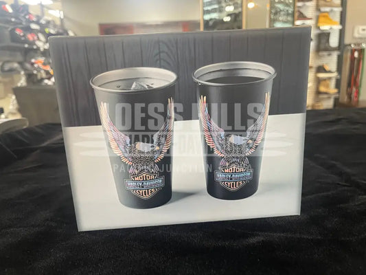 Harley-Davidson Vivid B&S Eagle Metal Cup Set HDX-98673
