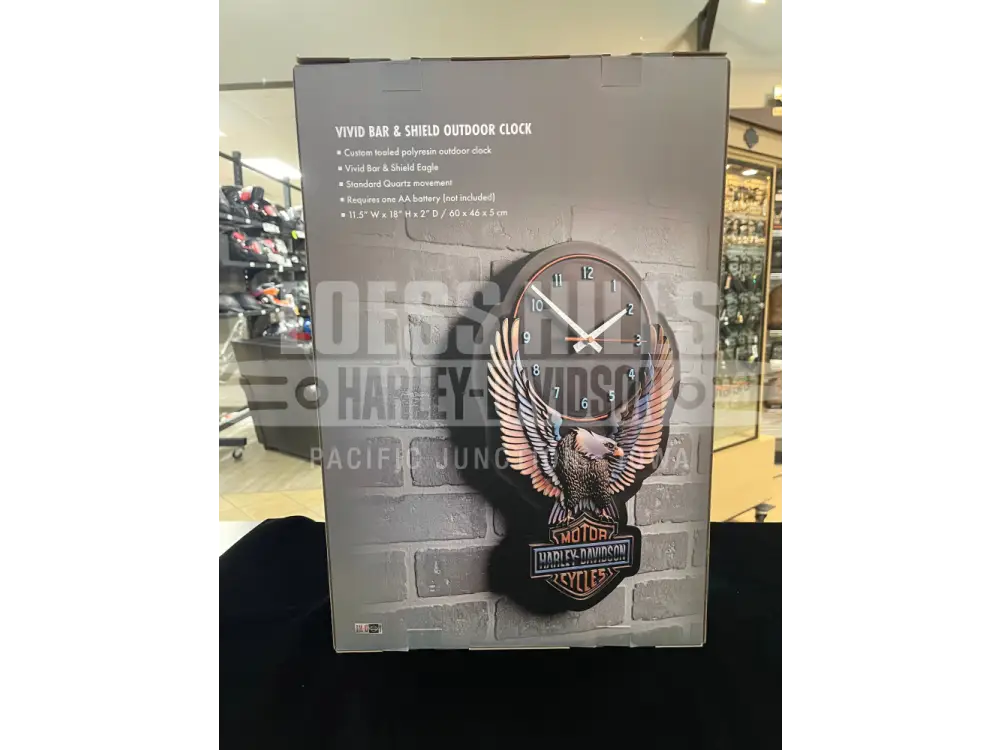 Harley-Davidson Vivid Bar & Shield Outdoor Clock HDX-99332