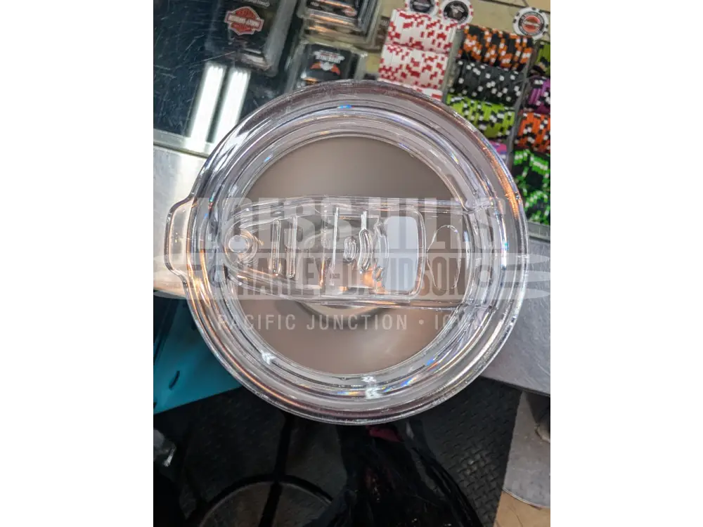 Harley-Davidson White Embossed Open Bar & Shield Travel Mug
