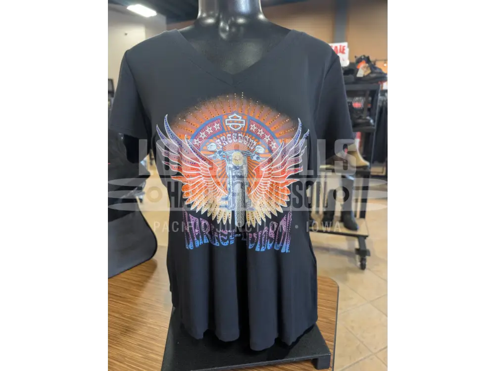 Harley-Davidson Women’s Black Bling Sunset Ride Lace Back