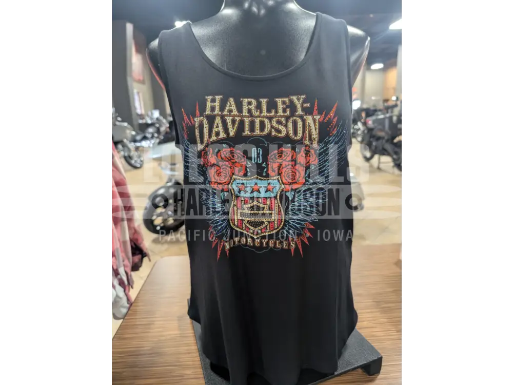 Harley-Davidson Women’s Black Road Trip Blinged Tank Top