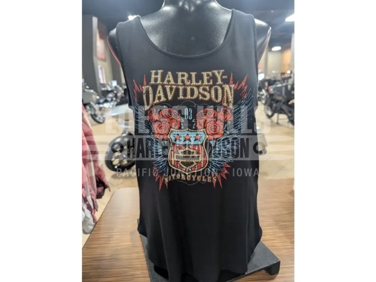 Harley-Davidson Women’s Black Road Trip Blinged Tank Top