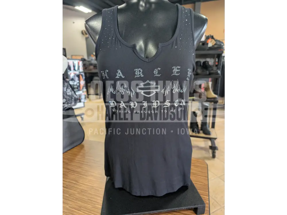 Harley-Davidson Women’s Black Slow Burn Bling Tank Top
