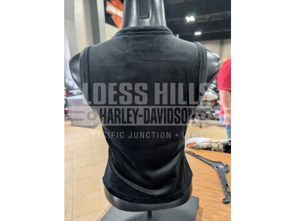 Harley-Davidson Women’s Black Velour Crew Neck Tank Top
