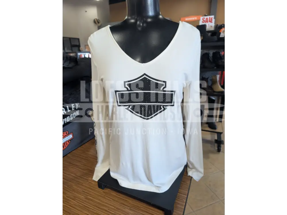 Harley-Davidson Women’s Bling Chrome Rose White Lace Back