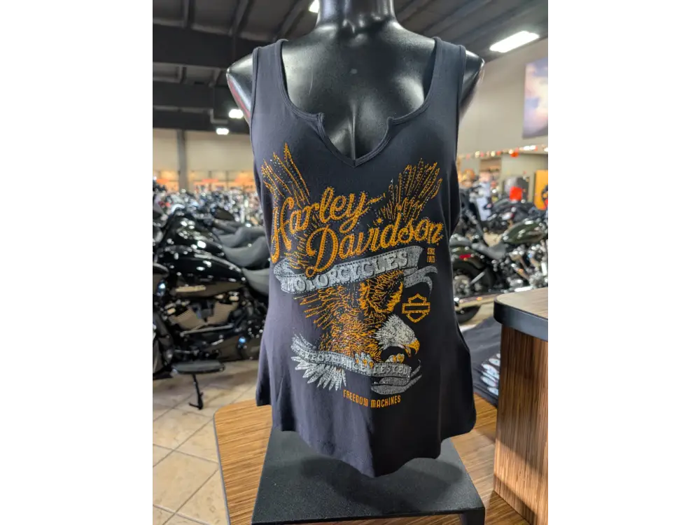 Harley-Davidson Women’s Blinged Live To Ride Notch Neck