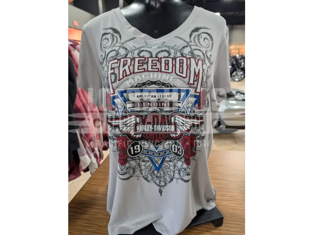 Harley-Davidson Women’s Grey Highway Rider Bling T-shirt