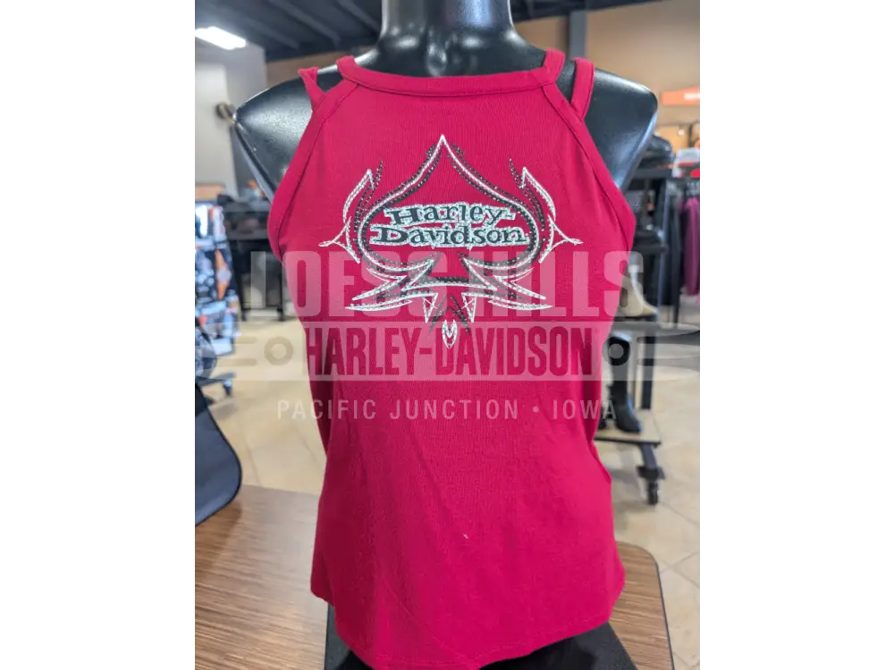 Harley-Davidson Women’s Red Bling Spades Tank Top