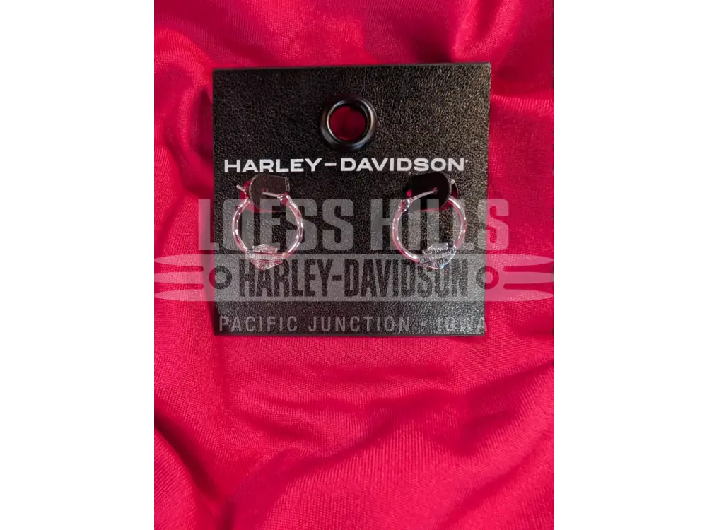 Harley-Davidson Women’s Script B&S Logo Hoop Earrings