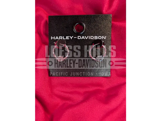 Harley-Davidson Women’s Script B&S Logo Hoop Earrings