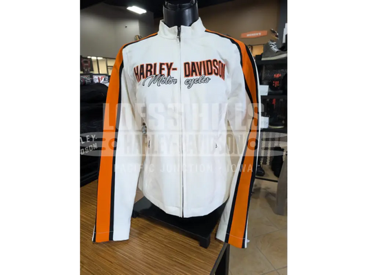 Harley-Davidson Women’s White & Orange Woven Jacket