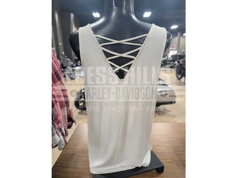 Harley-Davidson Women’s White Road Trip Blinged Tank Top