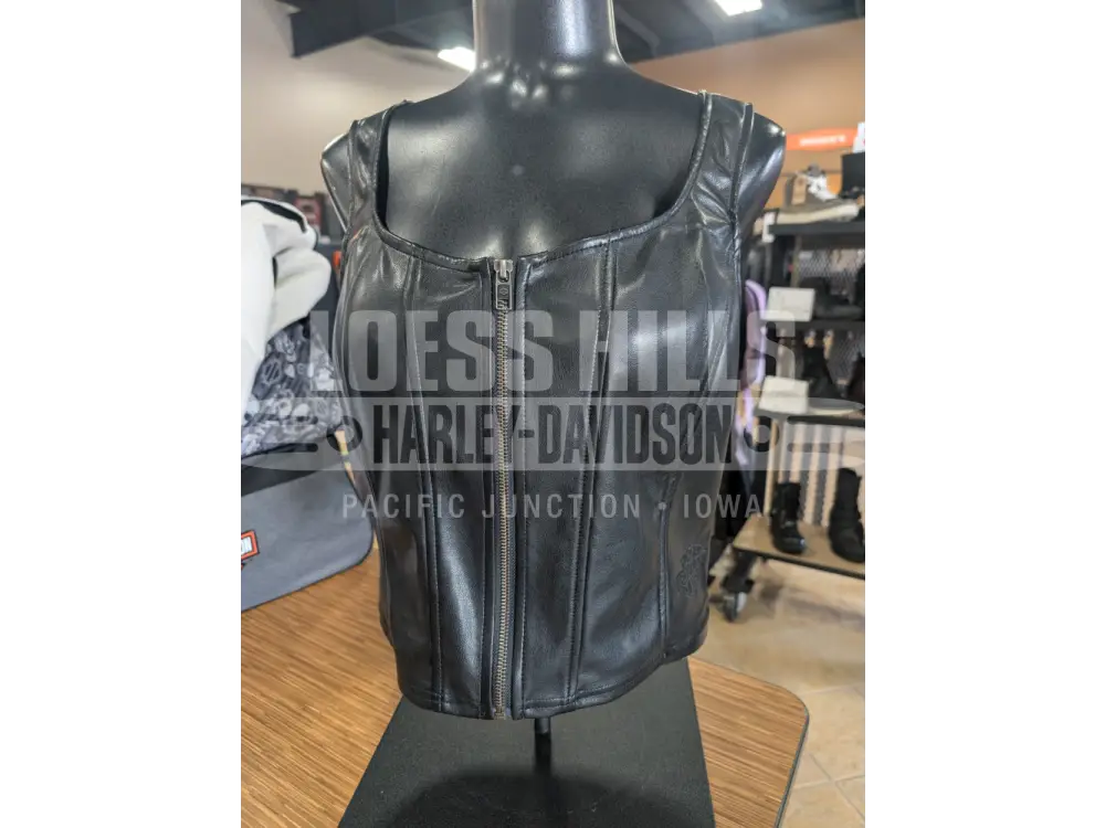 Harley-Davidson Women’s Zip Me in Faux Leather Bustier