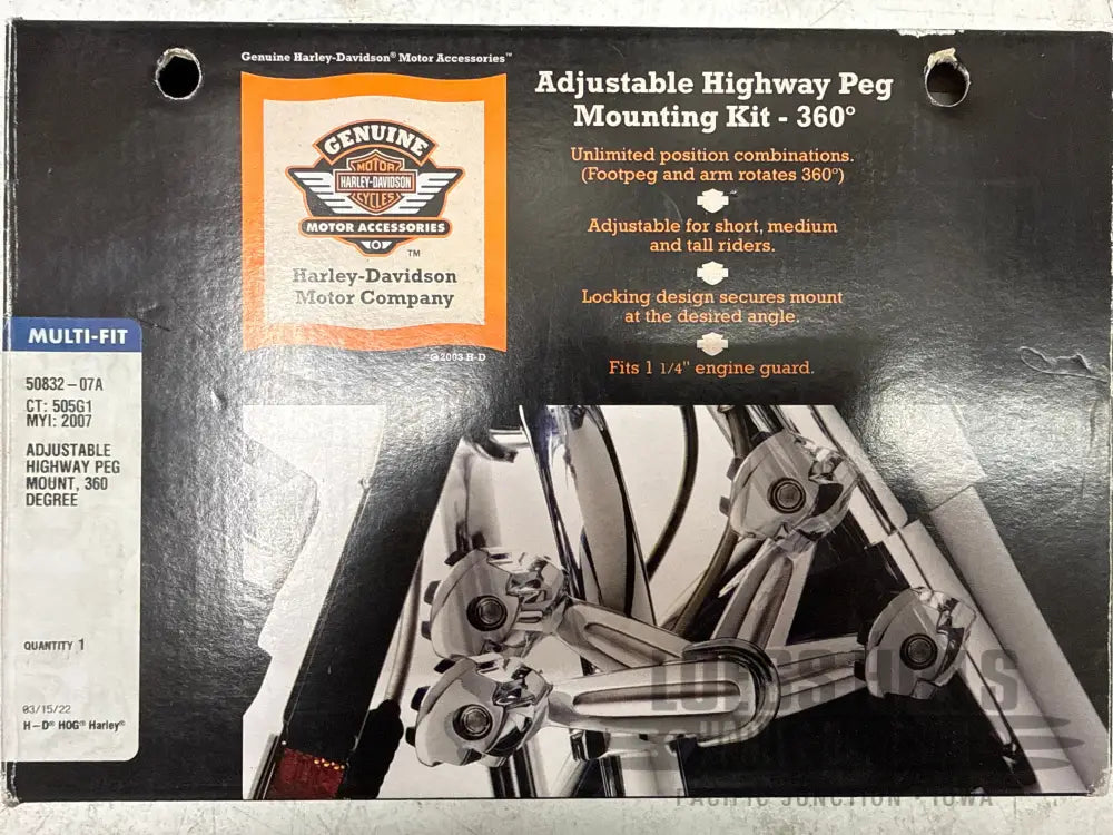 Harley Davidsons - Adjustable 360 Highway Pegs. 50832-07A
