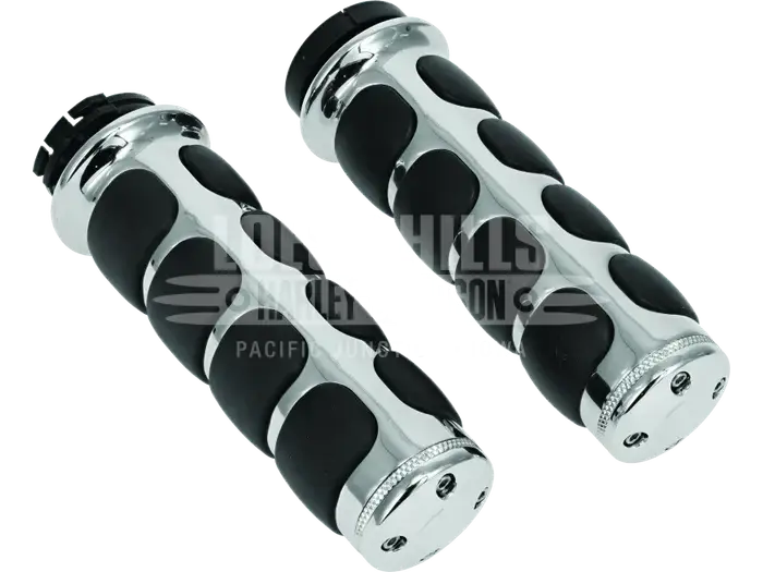 Kuryakyn ISO Grips Without Throttle Boss Dual Cable Chrome
