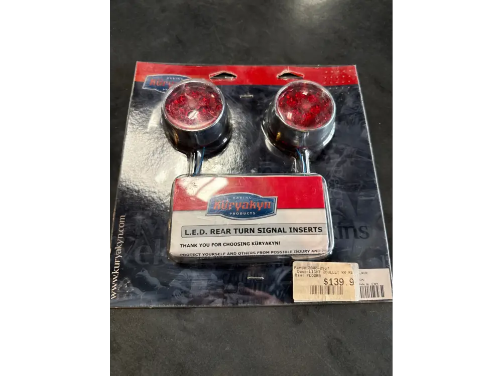 Kuryakyn LED Rear Turn Signal Insert – Red (Pair) 10-17