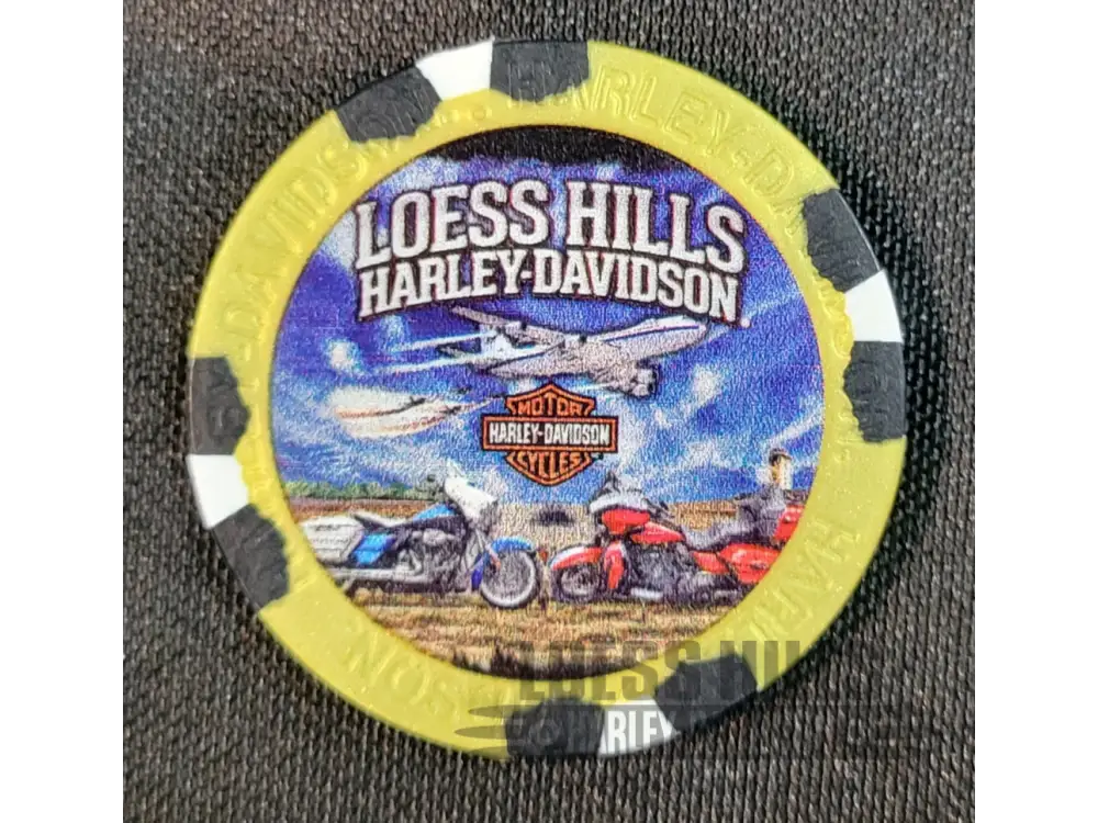 Loess Hills H-D Airplane Poker Chip CHIP-AIR - Metallic