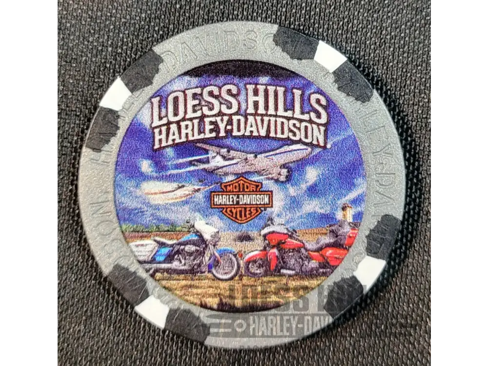 Loess Hills H-D Airplane Poker Chip CHIP-AIR - Metallic