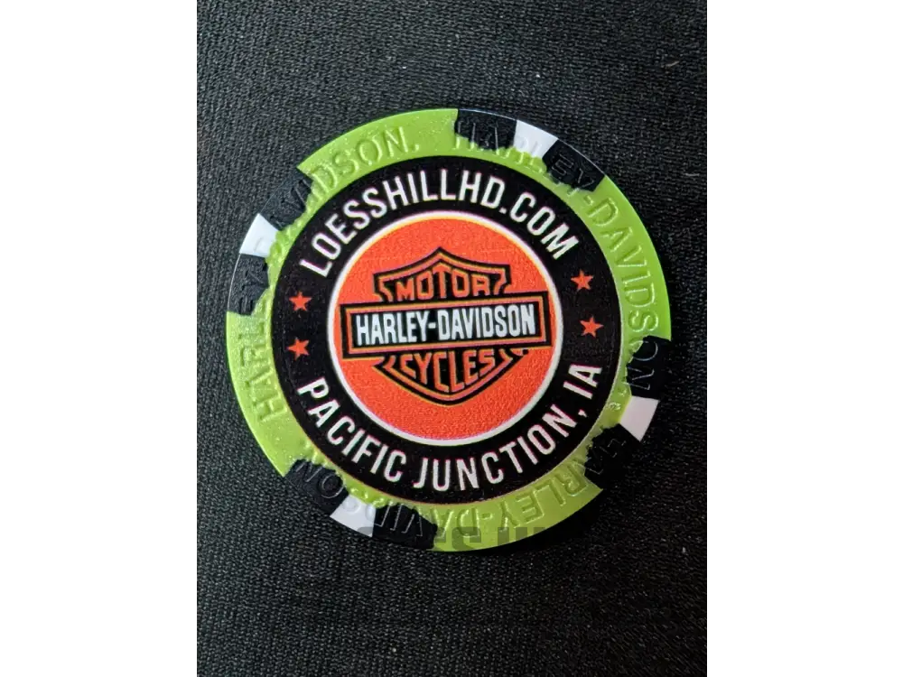 Loess Hills H-D Skull & Pistons Poker Chip CHIP-SKL