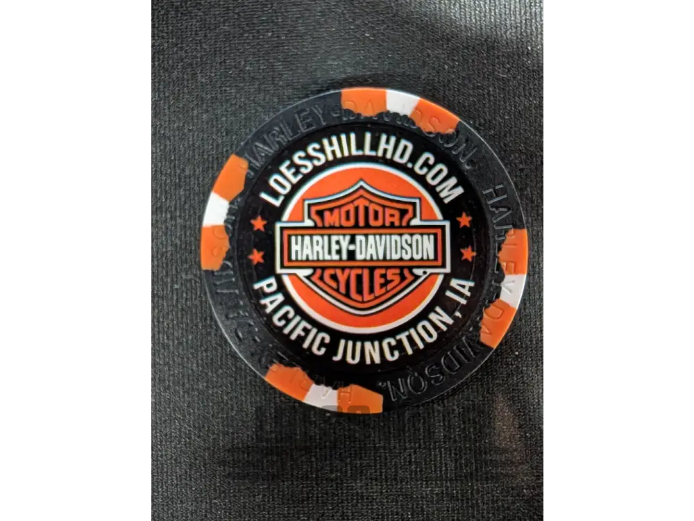 Loess Hills H-D Skull & Pistons Poker Chip CHIP-SKL