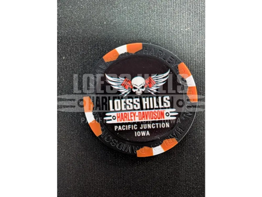 Loess Hills H-D Skull & Pistons Poker Chip CHIP-SKL