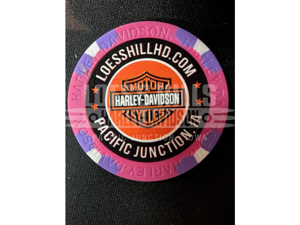 Loess Hills H-D Skull & Pistons Poker Chip CHIP-SKL