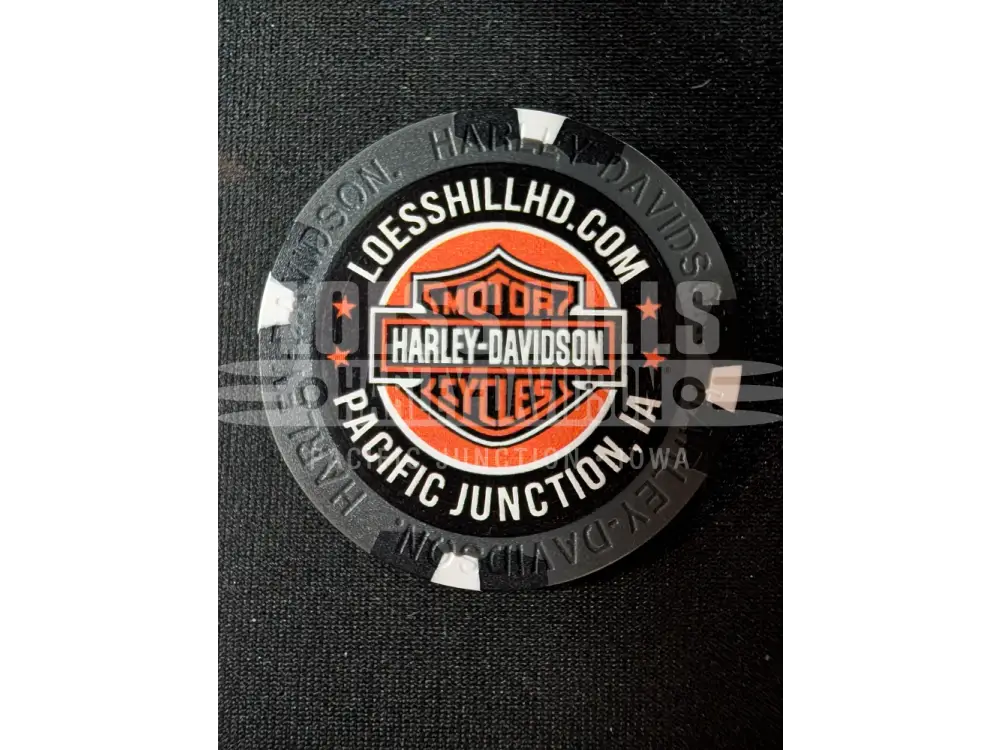 Loess Hills H-D Skull & Pistons Poker Chip CHIP-SKL