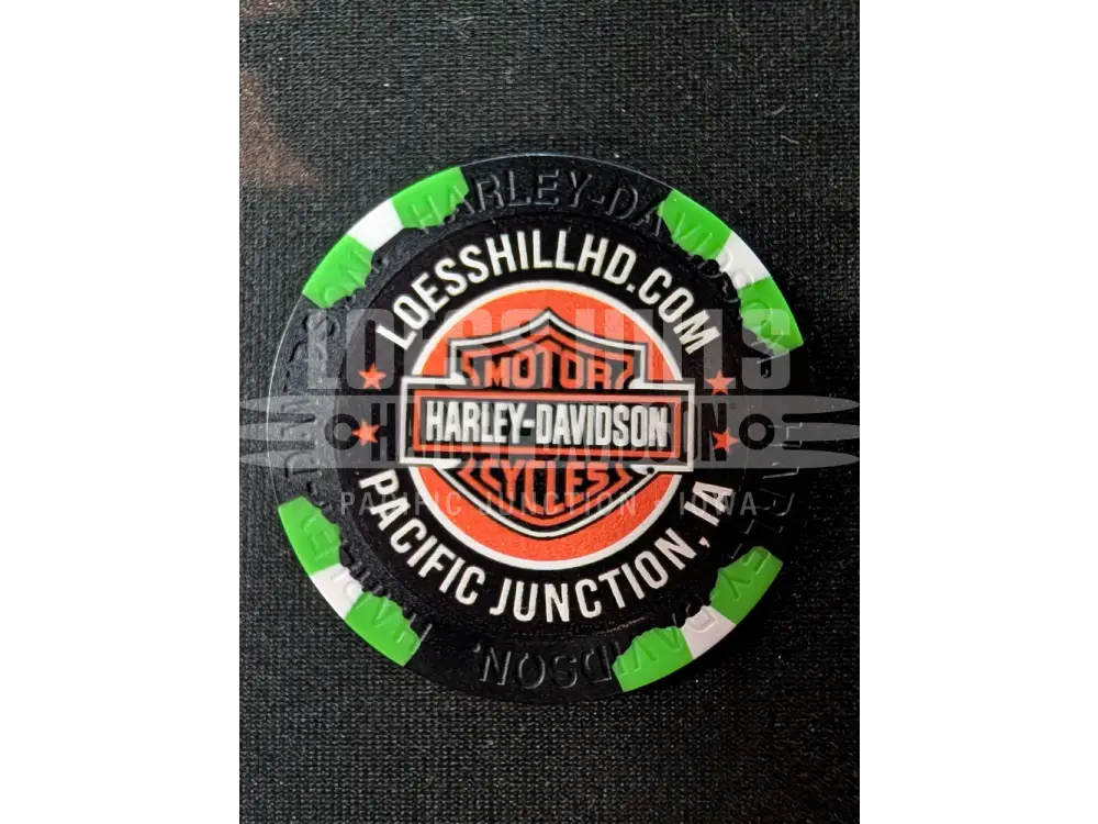 Loess Hills H-D Skull & Pistons Poker Chip CHIP-SKL