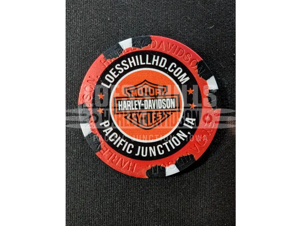 Loess Hills H-D Skull & Pistons Poker Chip CHIP-SKL