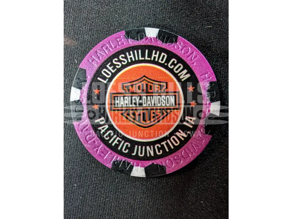 Loess Hills H-D Skull & Pistons Poker Chip CHIP-SKL