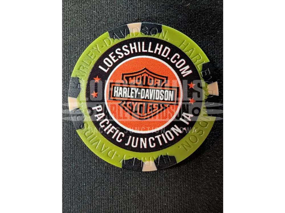 Loess Hills H-D Skull & Pistons Poker Chip CHIP-SKL