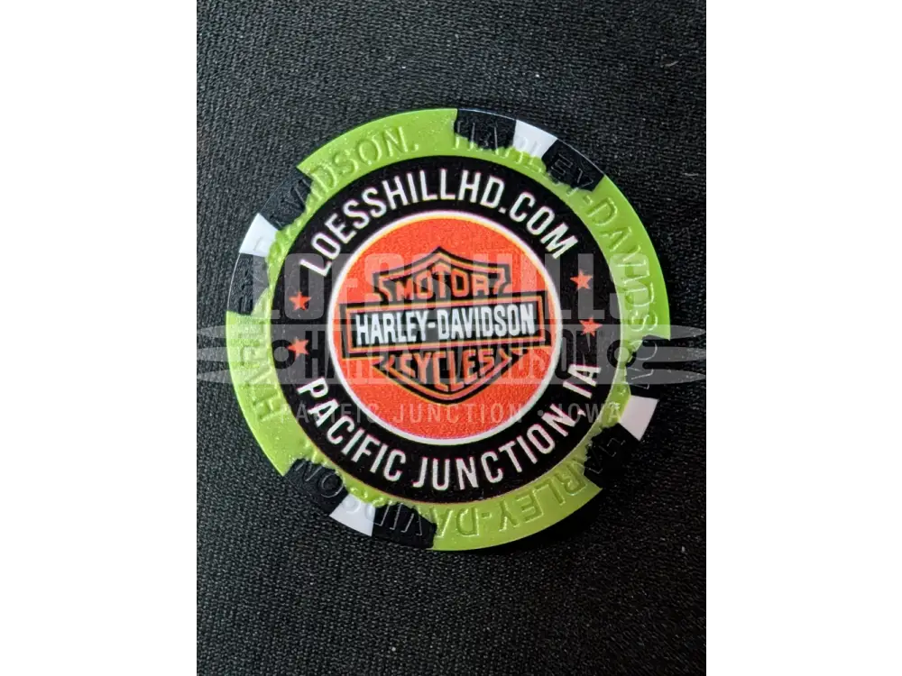 Loess Hills H-D Skull & Pistons Poker Chip CHIP-SKL