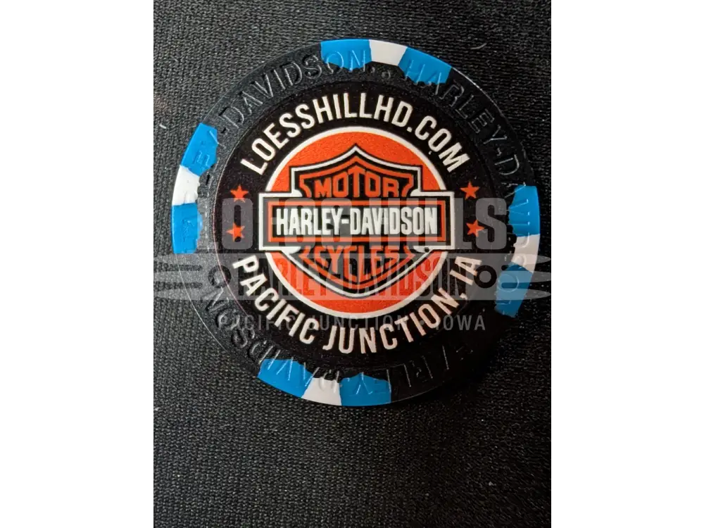 Loess Hills H-D Skull & Pistons Poker Chip CHIP-SKL
