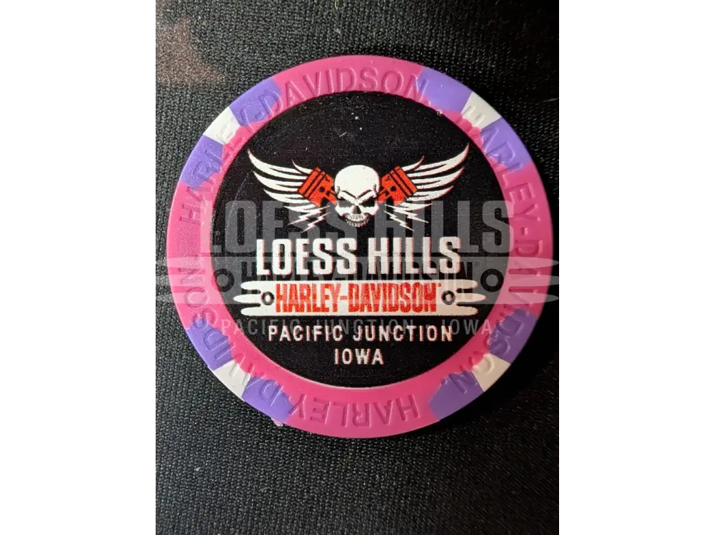 Loess Hills H-D Skull & Pistons Poker Chip CHIP-SKL
