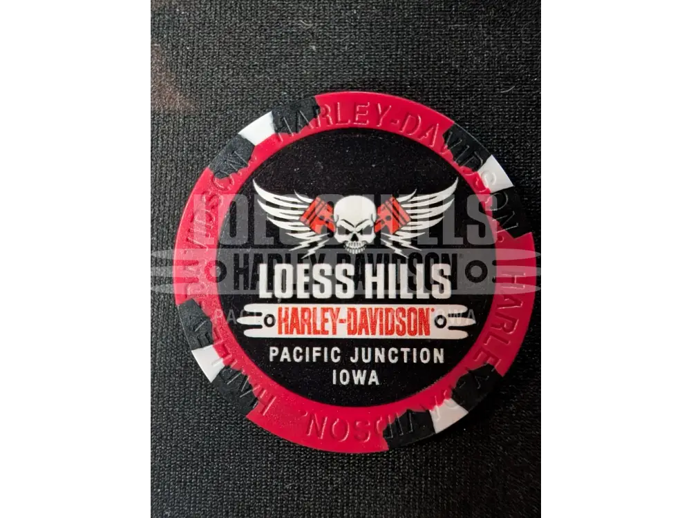 Loess Hills H-D Skull & Pistons Poker Chip CHIP-SKL
