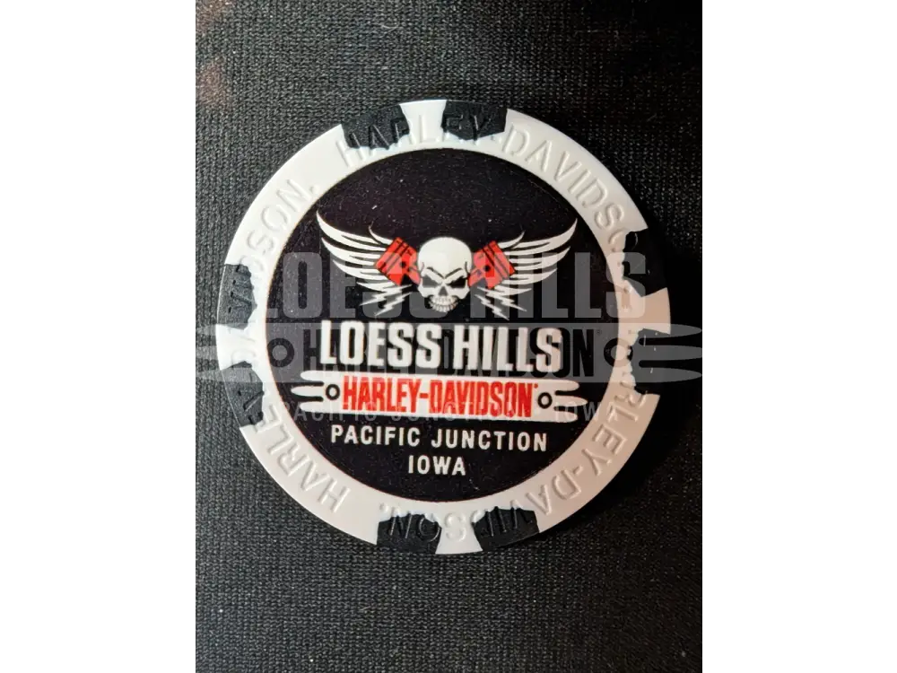 Loess Hills H-D Skull & Pistons Poker Chip CHIP-SKL