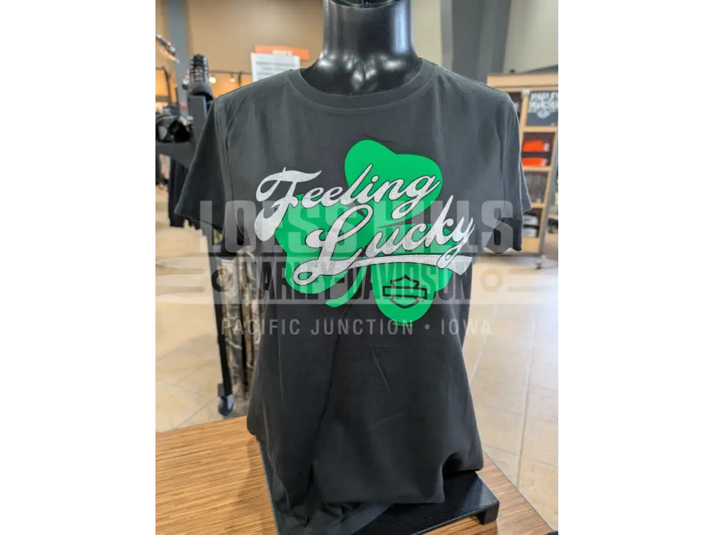 Loess Hills Harley-Davidson Feeling Lucky Women’s T-shirt