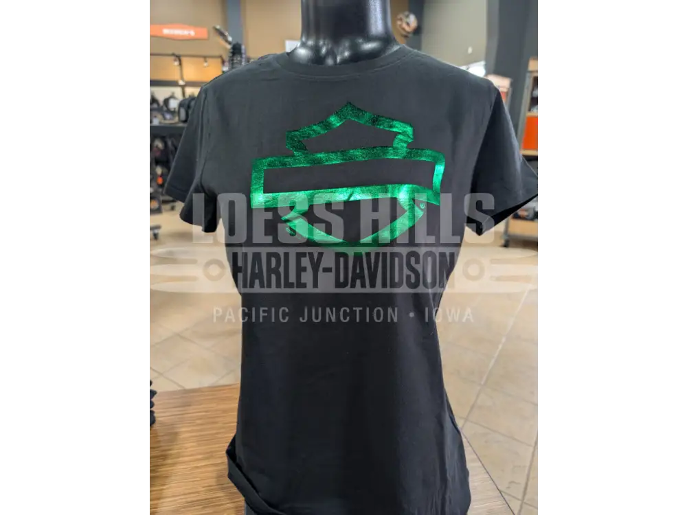Loess Hills Harley-Davidson Green Foil Women’s T-shirt