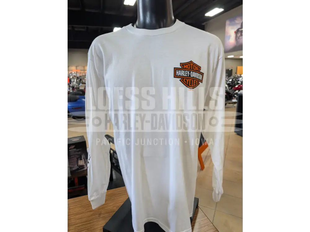 Loess Hills Harley-Davidson Men’s B&S On White Long Sleeve