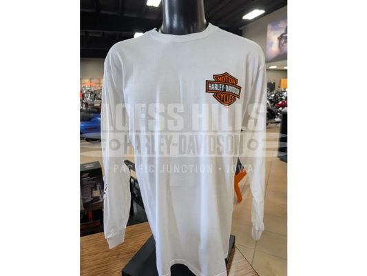 Loess Hills Harley-Davidson Men’s B&S On White Long Sleeve
