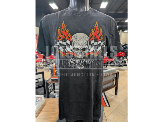 Loess Hills Harley-Davidson Men’s Checker Flame T-shirt