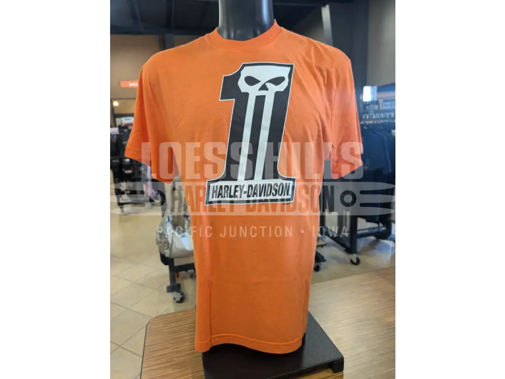 Loess Hills Harley-Davidson Men’s Orange Core DC T-shirt