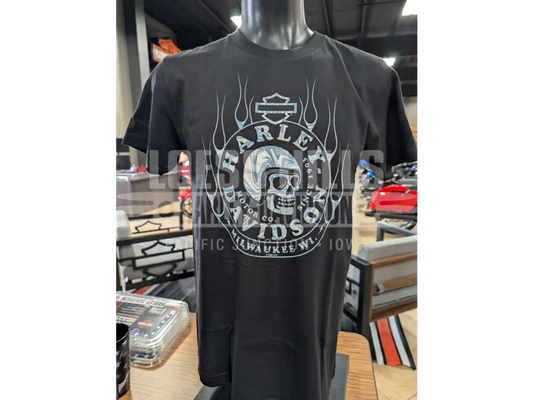 Loess Hills Harley-Davidson Men’s Swirled Skull T-shirt