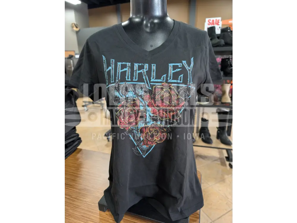 Loess Hills Harley-Davidson Women’s Barbed Roses T-shirt